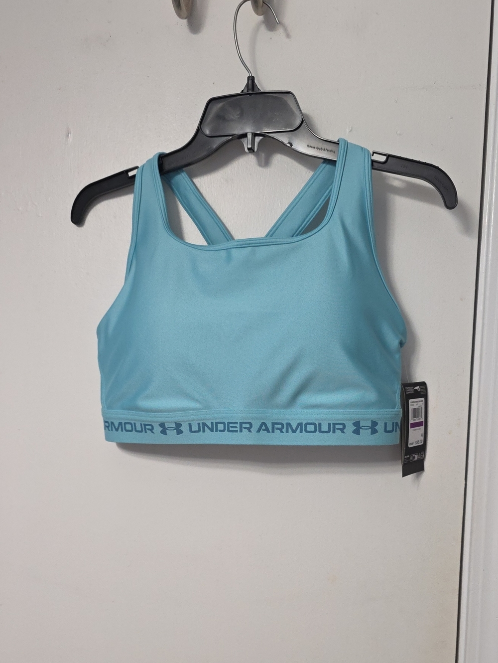 Under Armour Light Aqua Blue Crossback Sports Bra